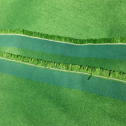 GREEN LIME TURQUOISE FAUX SILK DUPIONI
