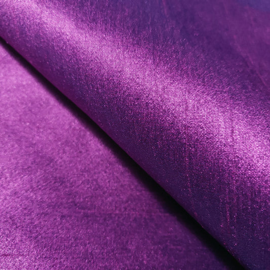 PURPLE MAGENTA BLUE FAUX SILK DUPIONI