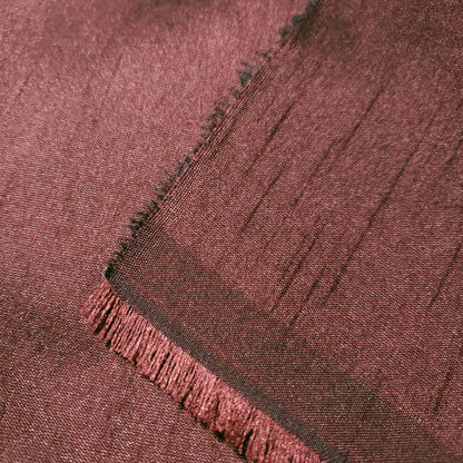 RED MAROON BURGUNDY FAUX SILK DUPIONI