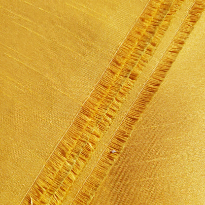 YELLOW MUSTARD FAUX SILK DUPIONI