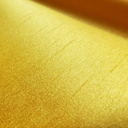 YELLOW MUSTARD FAUX SILK DUPIONI