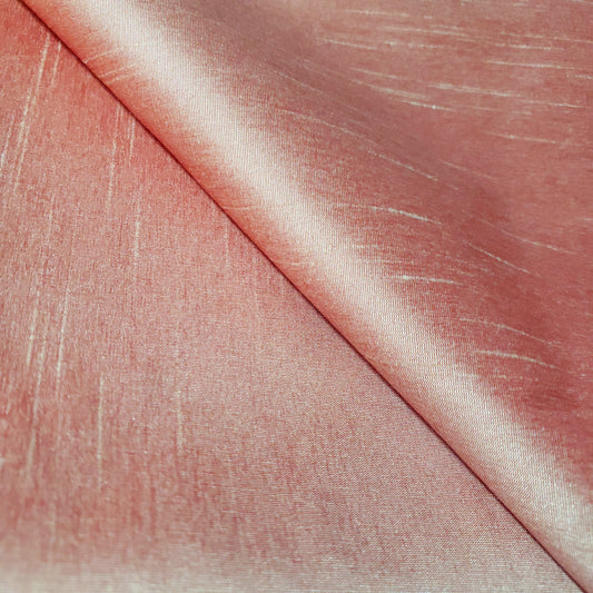 PINK PEARL CORAL FAUX SILK DUPIONI