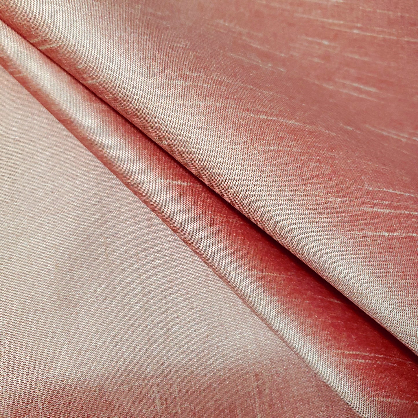 PINK PEARL CORAL FAUX SILK DUPIONI