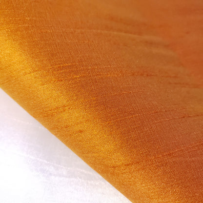 ORANGE PUMPKIN FAUX SILK DUPIONI