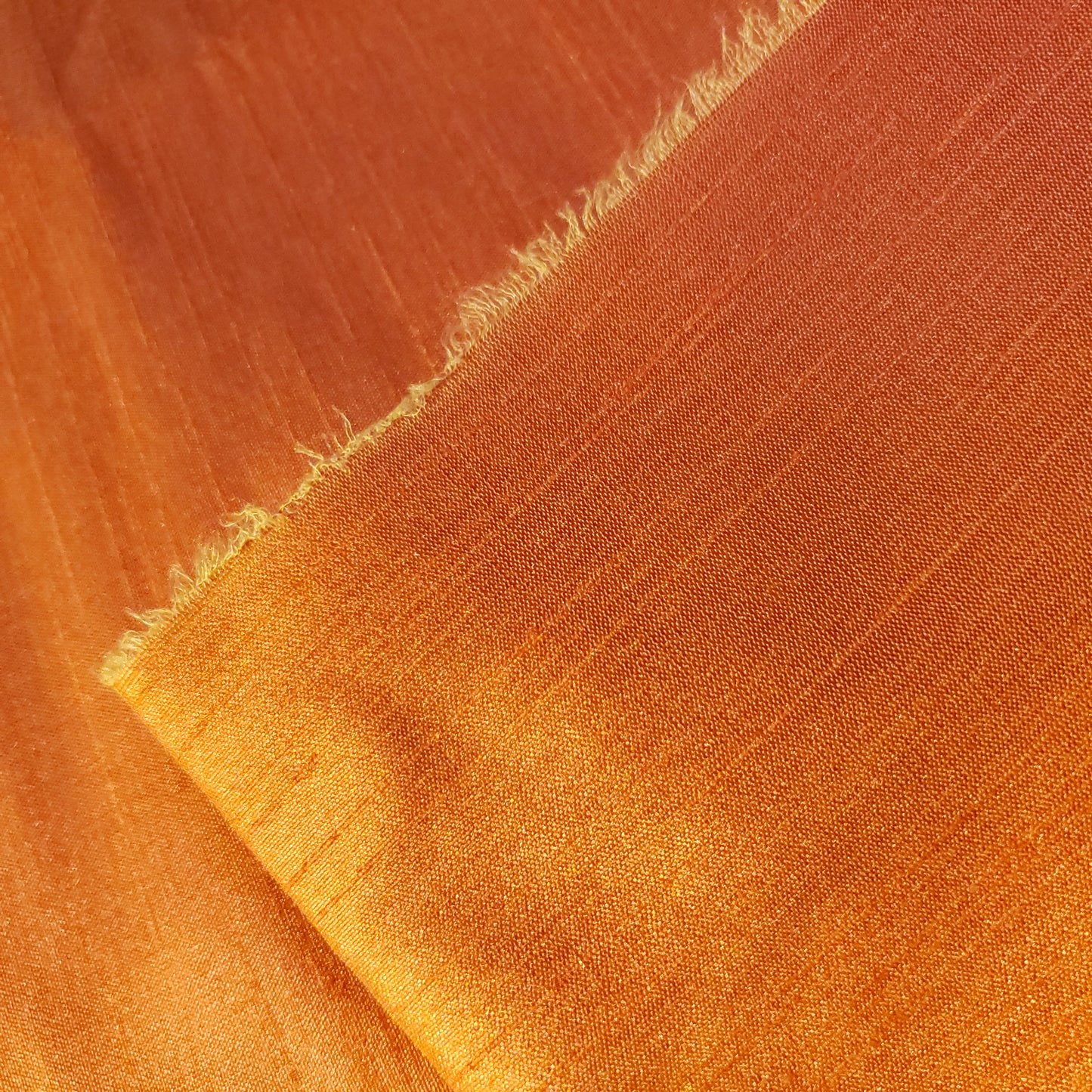 ORANGE PUMPKIN FAUX SILK DUPIONI