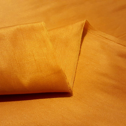 ORANGE PUMPKIN FAUX SILK DUPIONI