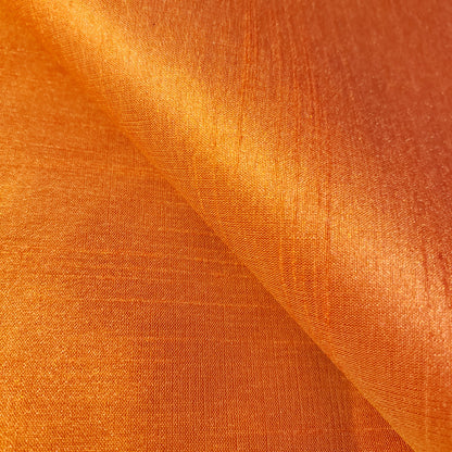 ORANGE PUMPKIN FAUX SILK DUPIONI