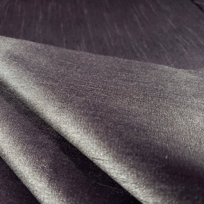 GRAY CHARCOAL SEAL FAUX SILK DUPIONI