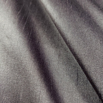 GRAY CHARCOAL SEAL FAUX SILK DUPIONI
