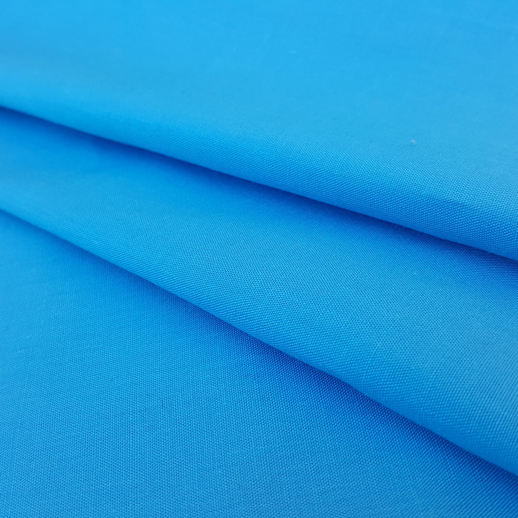 COTTON BLEND BROADCLOTH BLUE TURQUOISE