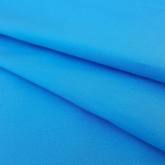 COTTON BLEND BROADCLOTH BLUE TURQUOISE
