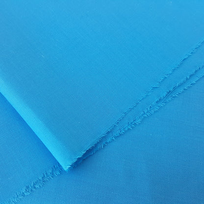 COTTON BLEND BROADCLOTH BLUE TURQUOISE