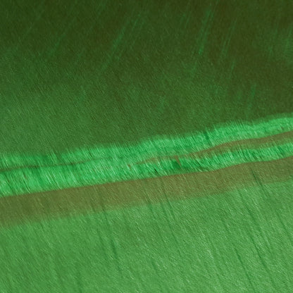 GREEN RED BROWN TWO TONE FAUX SILK DUPIONI 58"