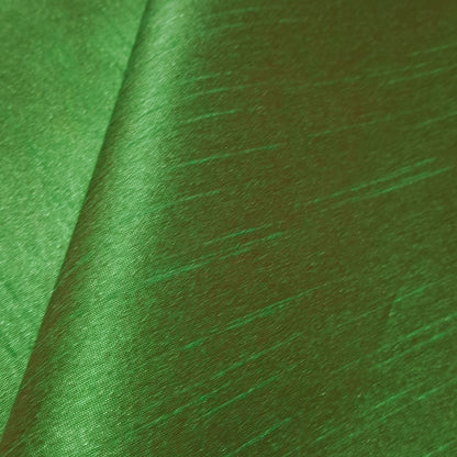 GREEN RED BROWN TWO TONE FAUX SILK DUPIONI 58"