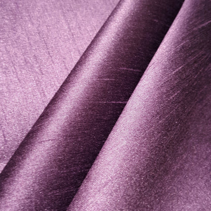 PURPLE DUSTY PLUM FAUX SILK DUPIONI