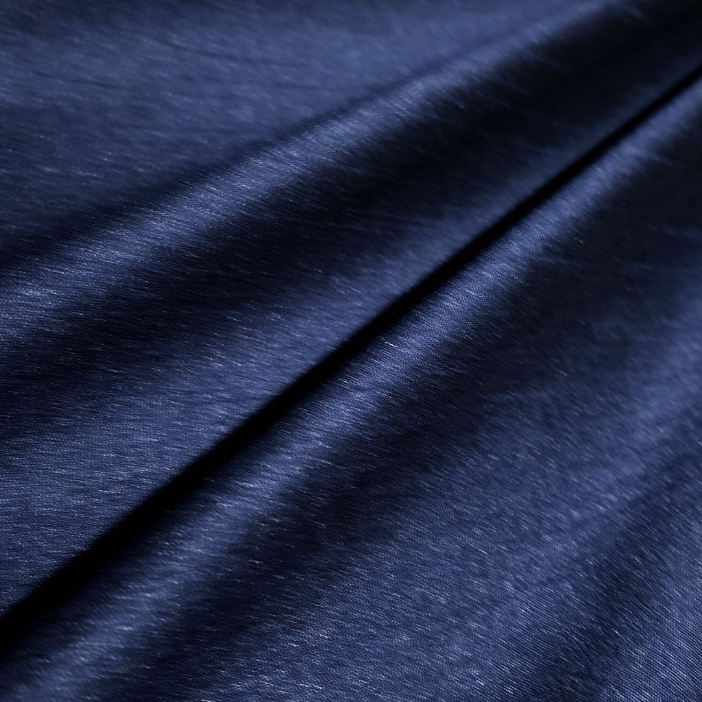 BLUE NAVY FAUX SILK DUPIONI
