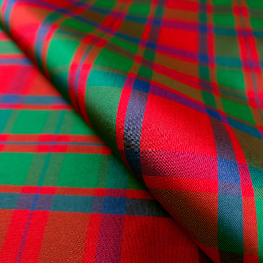 CHRISTMAS RIBBON PLAID TAFFETA