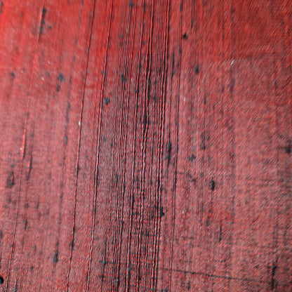 CRIMSON RED BLACK SILK DUPIONI