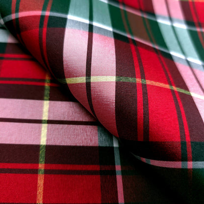 CLASSIC SANTA TARTAN PLAID TAFFETA