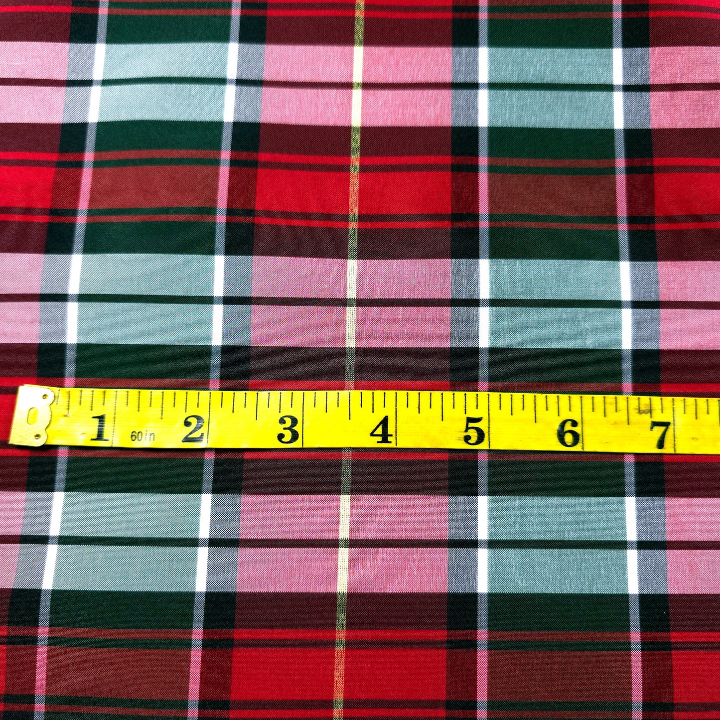 CLASSIC SANTA TARTAN PLAID TAFFETA