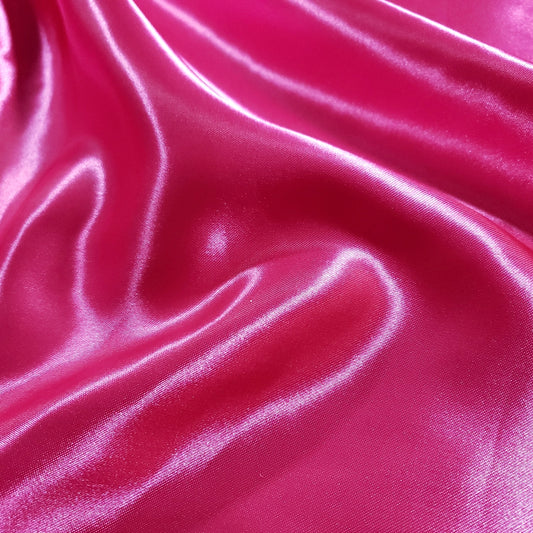 MEDIUM PLAIN SATIN GLOSSY PINK FUCHSIA