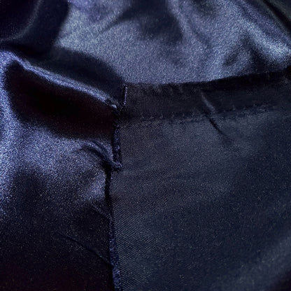 MEDIUM PLAIN SATIN GLOSSY BLUE NAVY