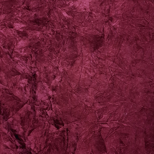 CRUSHED UPHOLSTERY VELVET BURGUNDY