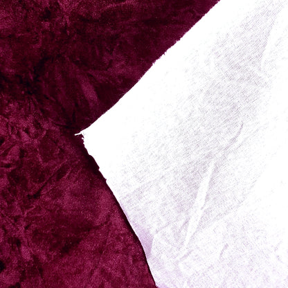 CRUSHED UPHOLSTERY VELVET BURGUNDY