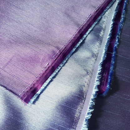 SHIMMER SHANTUNG FABRIC PURPLE BLUE