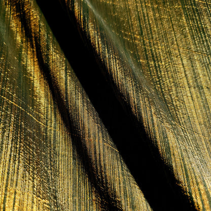 GOLD BLACK HEATHER STRIPE TAFFETA