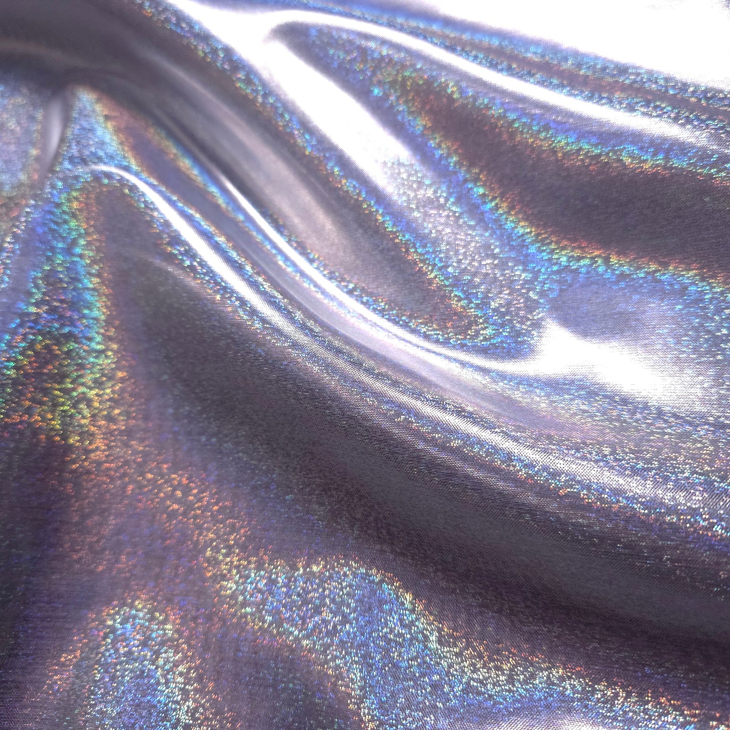 SIL SILVER RAINBOW HOLOGRAPHIC METALLIC LAME