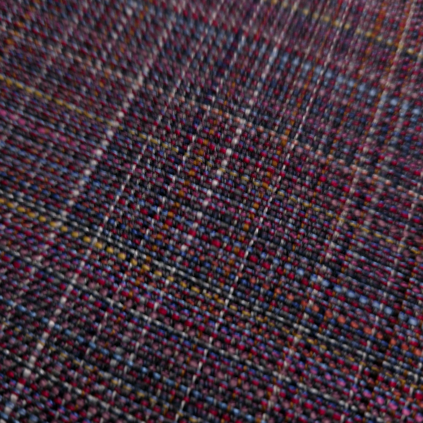 MULTICOLOR RUSTIC WOVEN PLAID STRIPE REVERSIBLE UPHOLSTERY FABRIC LOT