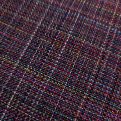 MULTICOLOR RUSTIC WOVEN PLAID STRIPE REVERSIBLE UPHOLSTERY FABRIC LOT