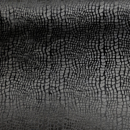 BLACK CROCODILE SEMIGLOSS UPHOLSTERY VELVET