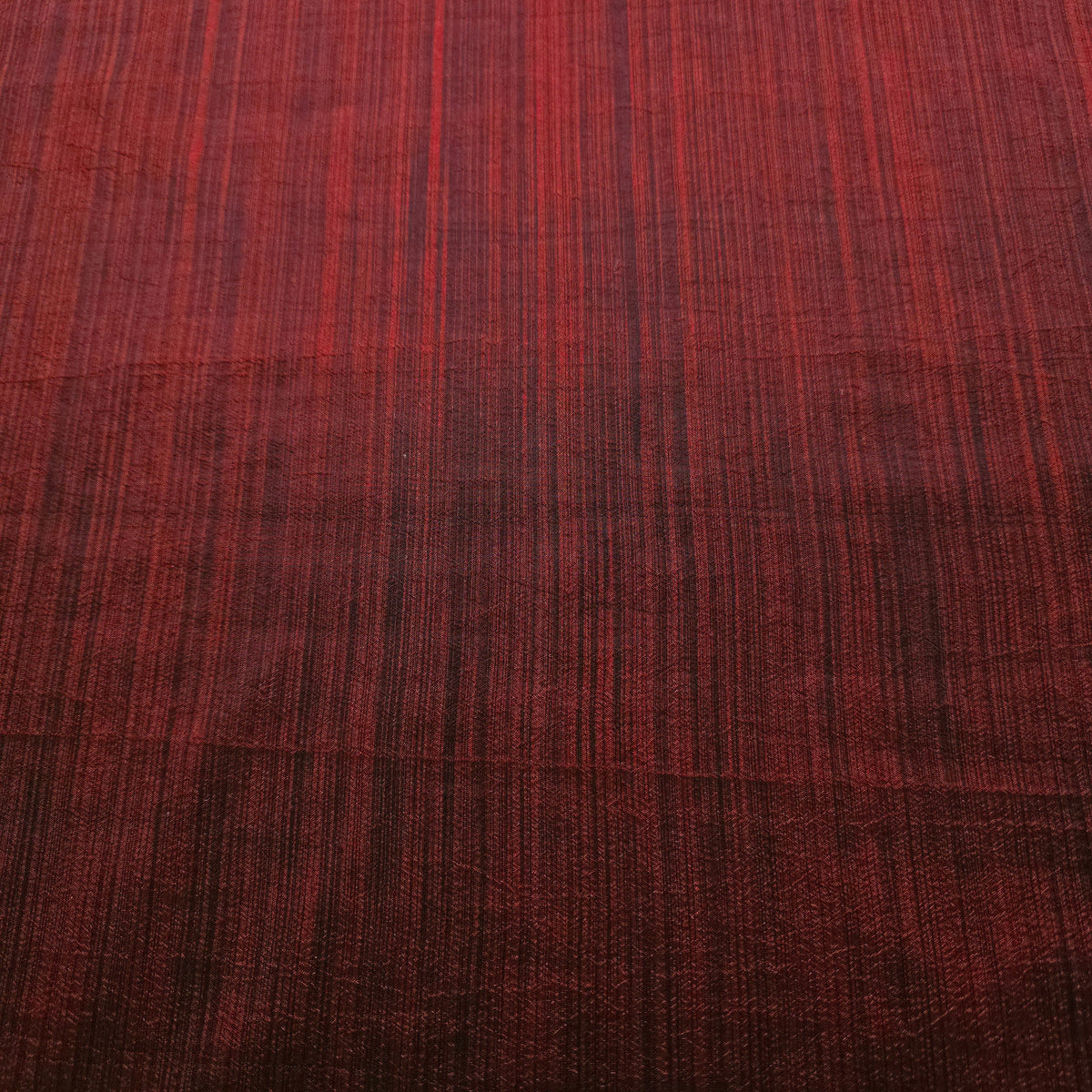GOTHIC RUSTIC THIN STRIPE TAFFETA FABRIC BLACK RED