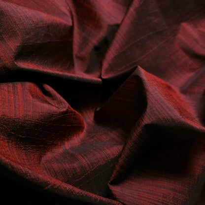GOTHIC RUSTIC THIN STRIPE TAFFETA FABRIC BLACK RED