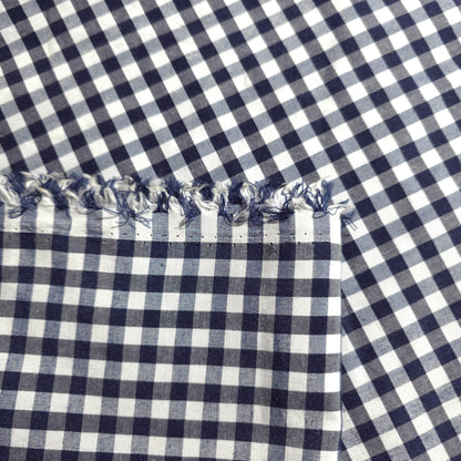 1/4" GINGHAM POLYCOTTON PRINT BLUE NAVY