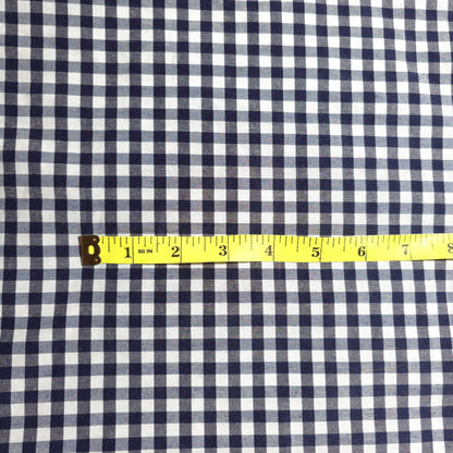 1/4" GINGHAM POLYCOTTON PRINT BLUE NAVY