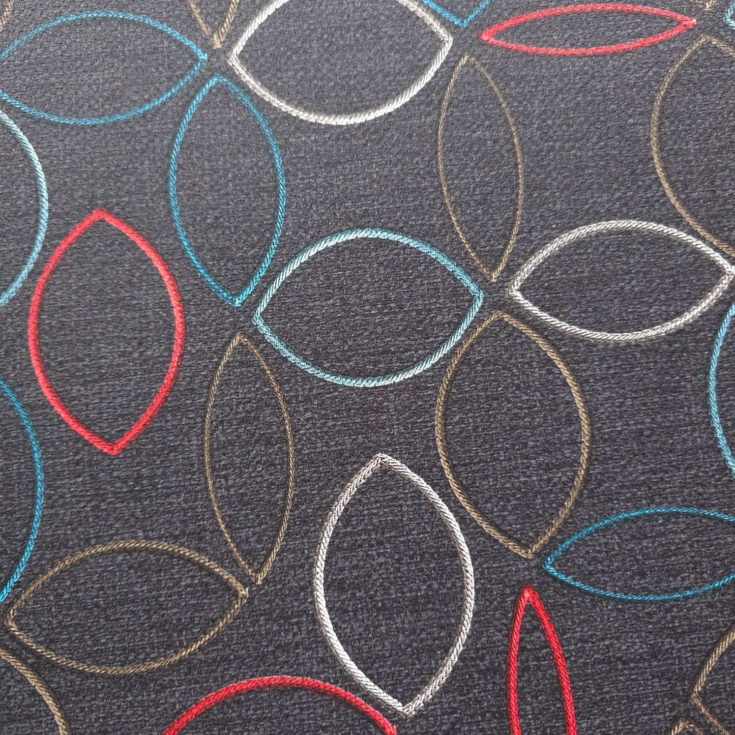 MUTED BROWN GRAY ABSTRACT PETAL VINYL FABRIC