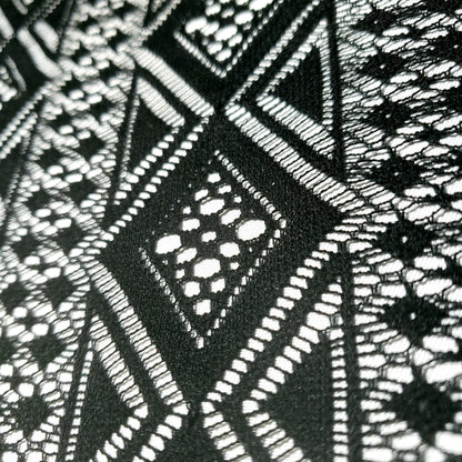 DIAMOND STRIPE LACE BLACK