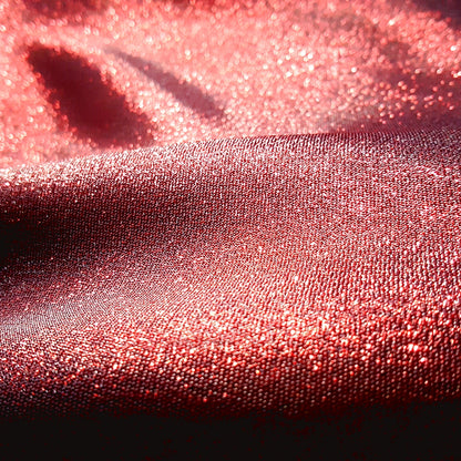 RED CRYSTAL SHIMMER LAME FABRIC