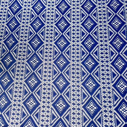 DIAMOND STRIPE LACE ROYAL BLUE