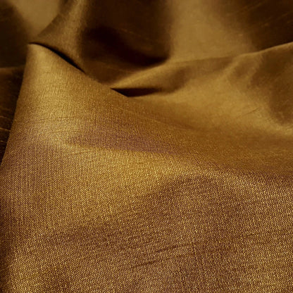 GOLD ANTIQUE BRASS FAUX SILK DUPIONI