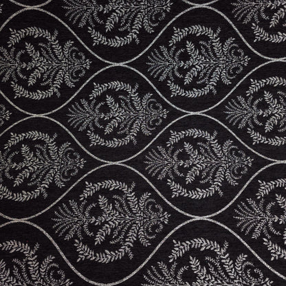 REGAL LAUREL OGEE MEDALION CHENILLE BLACK