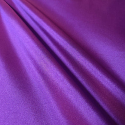 FAUX SILK LUXURY TAFFETA PURPLE RED