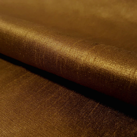 GOLD ANTIQUE BRASS FAUX SILK DUPIONI