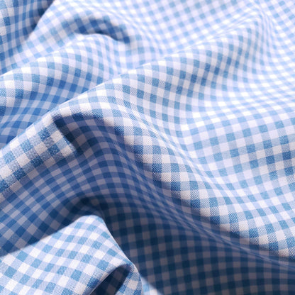 POLY POPLIN BLUE SKY SMALL GINGHAM