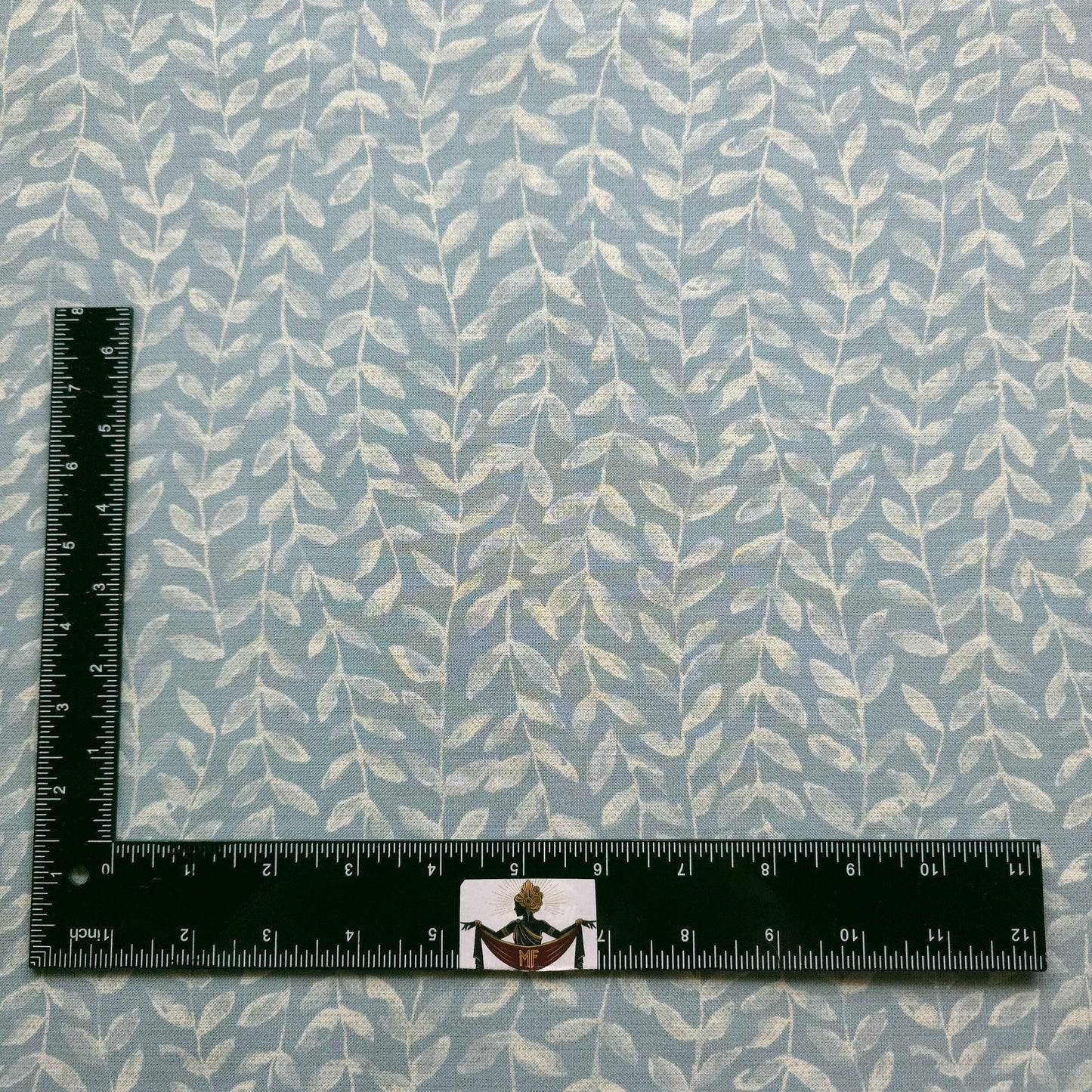 OCEAN BLUE LEAF GARLAND VINYL FABRIC
