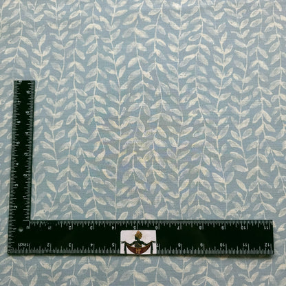 OCEAN BLUE LEAF GARLAND VINYL FABRIC