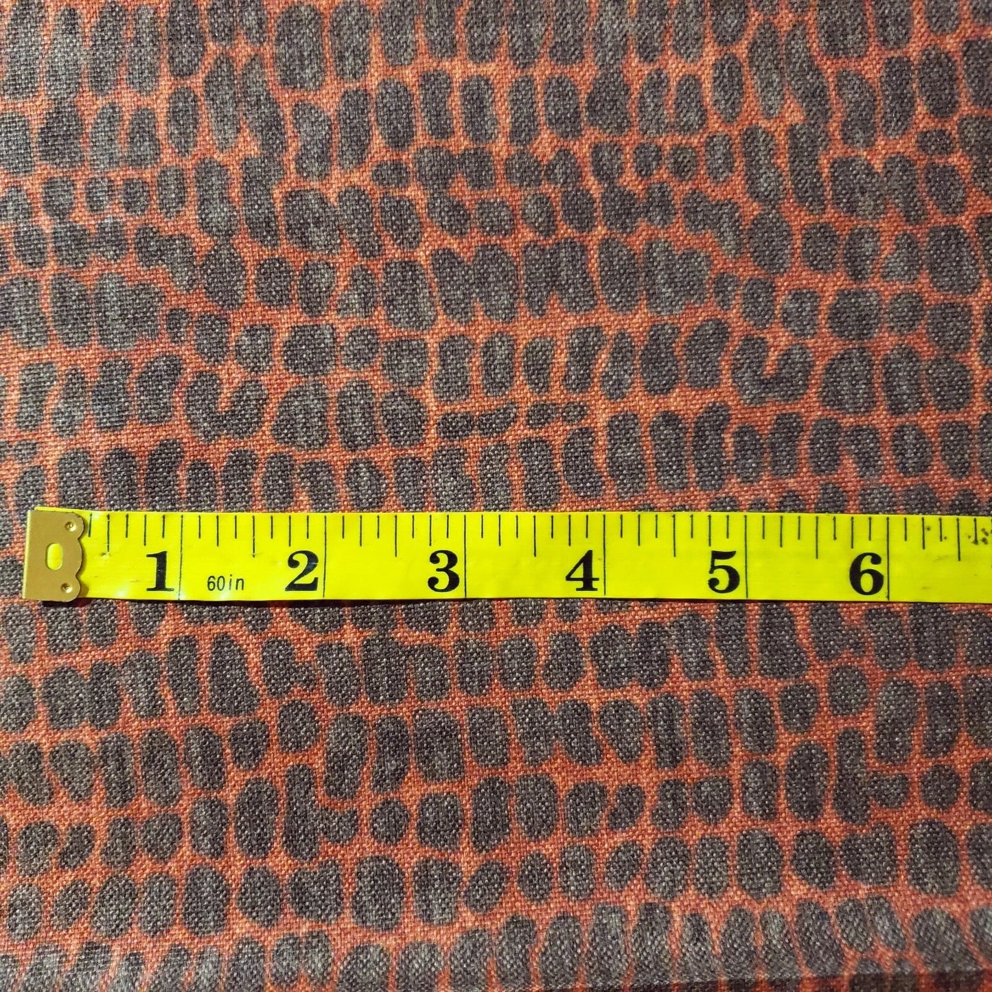 Orange Gray Upholstery Fabric | Textured Animal Print | 54" By The Yard